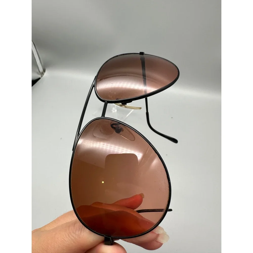Serengeti Drivers 5222G Aviator Sunglasses Black Metal Frame Corning Optics Mens